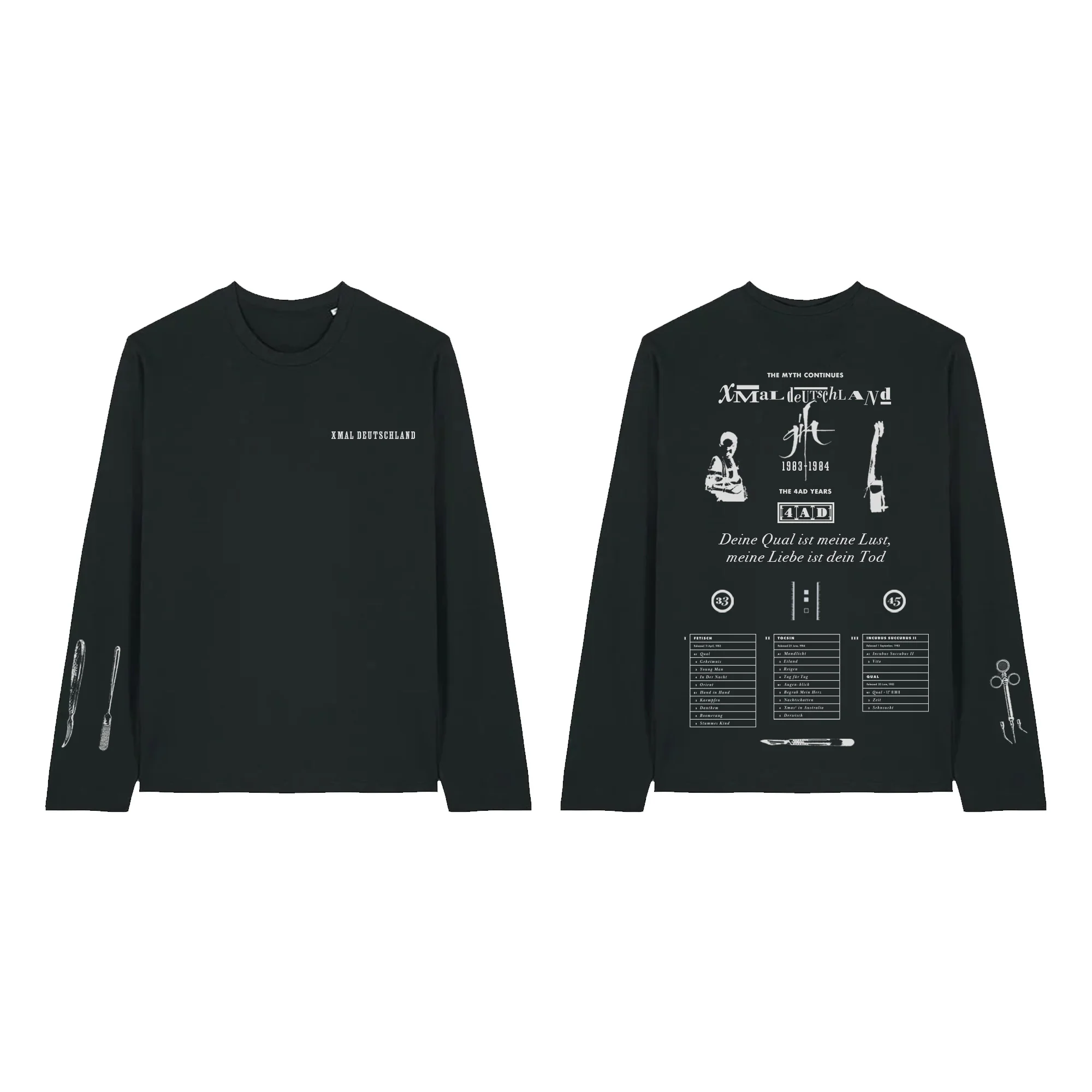 Xmal Deutschland Black Long Sleeve T-shirt - Image 3